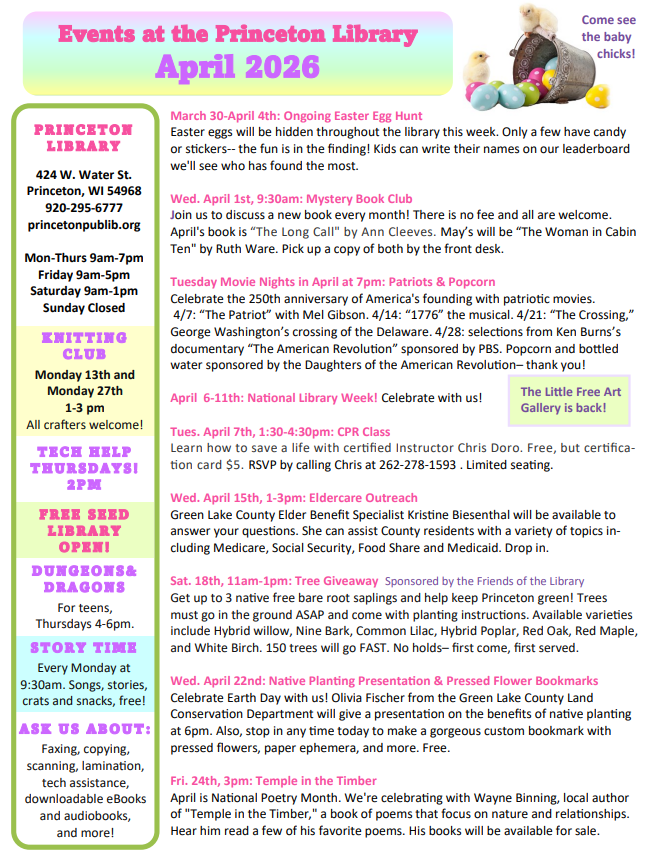 April events calendar